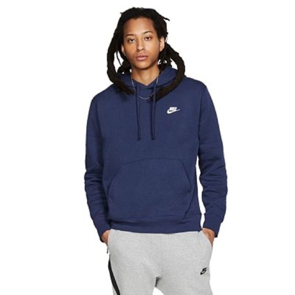Navy blue Nike pull over hoodie
